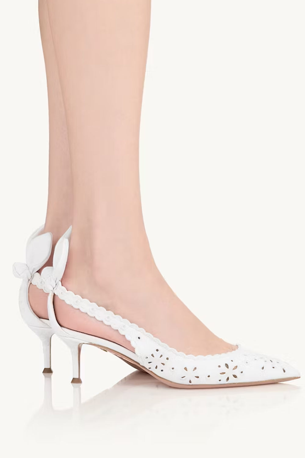 Embroidery Bow Tie Pump 50