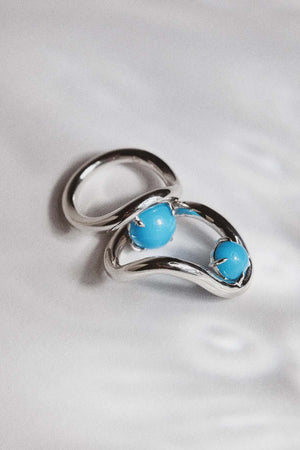 Band Ring In Turquoise Silver