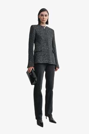 Collarless Cinched Jacket