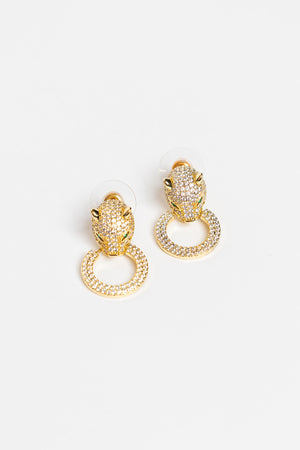 Diana Gold Puma Earrings