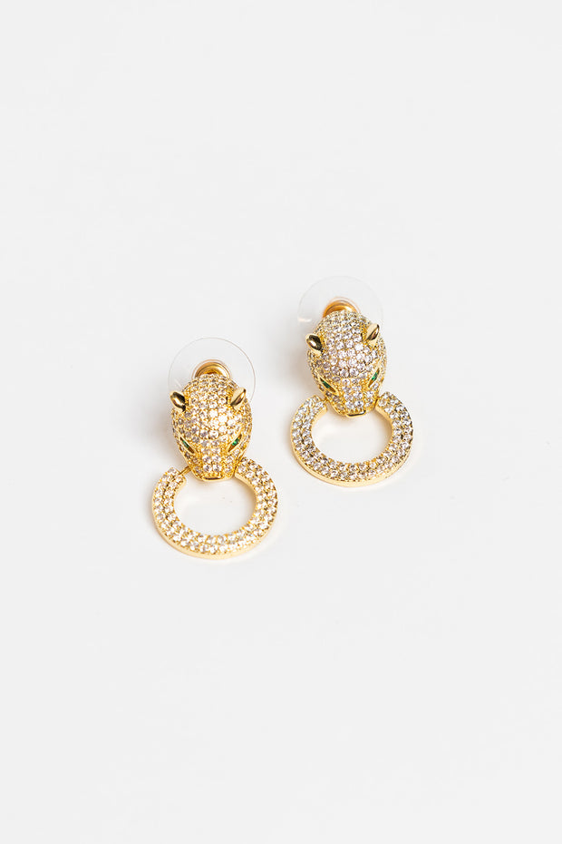 Diana Gold Puma Earrings