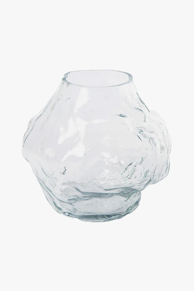 HK Objects: Cloud Vase Clear Glass Low