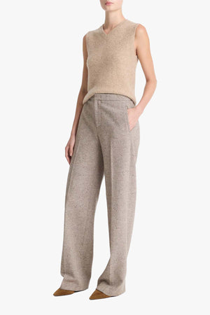 Mid Rise Donegal Wide Leg Trouser