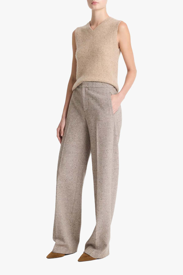 Mid Rise Donegal Wide Leg Trouser