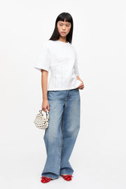 Heavy Cotton Tie Back Waisted T-shirt