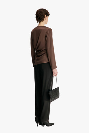 Anya Draped Long Sleeve Top