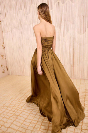 Anastasia Silk Wrapped Strapless Gown
