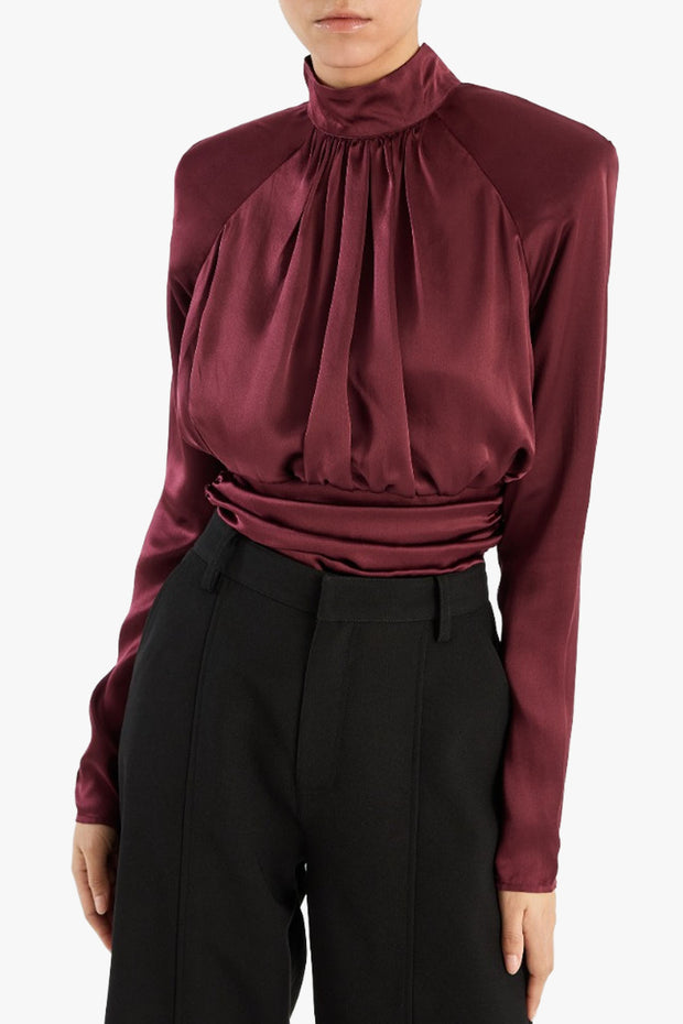 Ls Ruched Silk Top