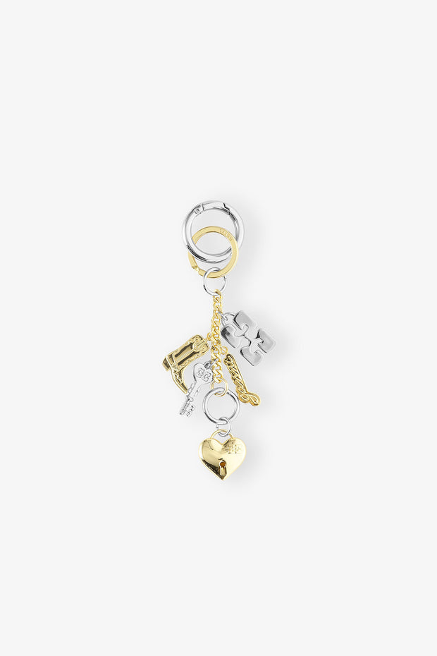 Bou Charms Keyring Silver And Gold