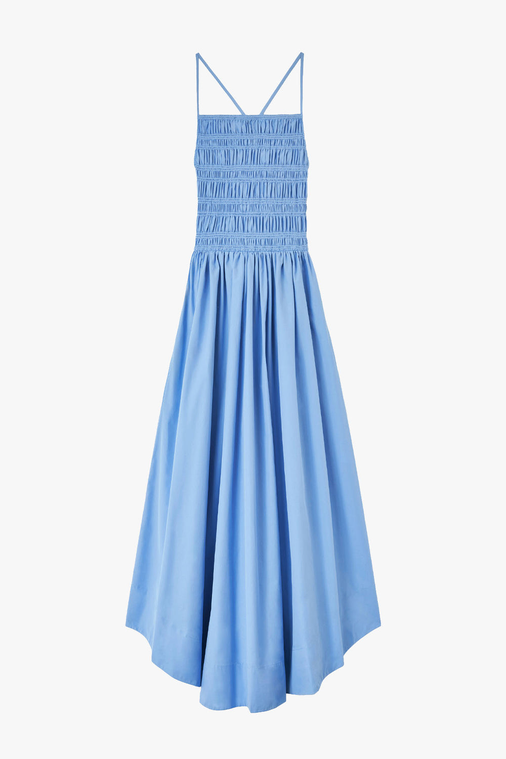 Compact Poplin Long Smocked Dress