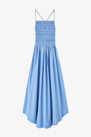 Compact Poplin Long Smocked Dress