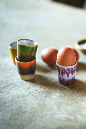 70s Ceramics: Egg Cups Island Set Of 4