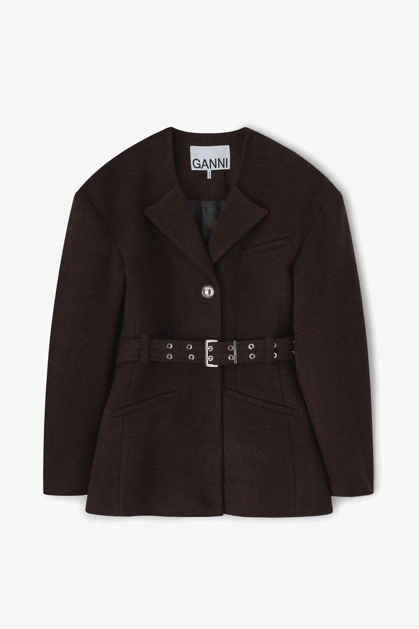 Peacoat Wool Fitted Jacket