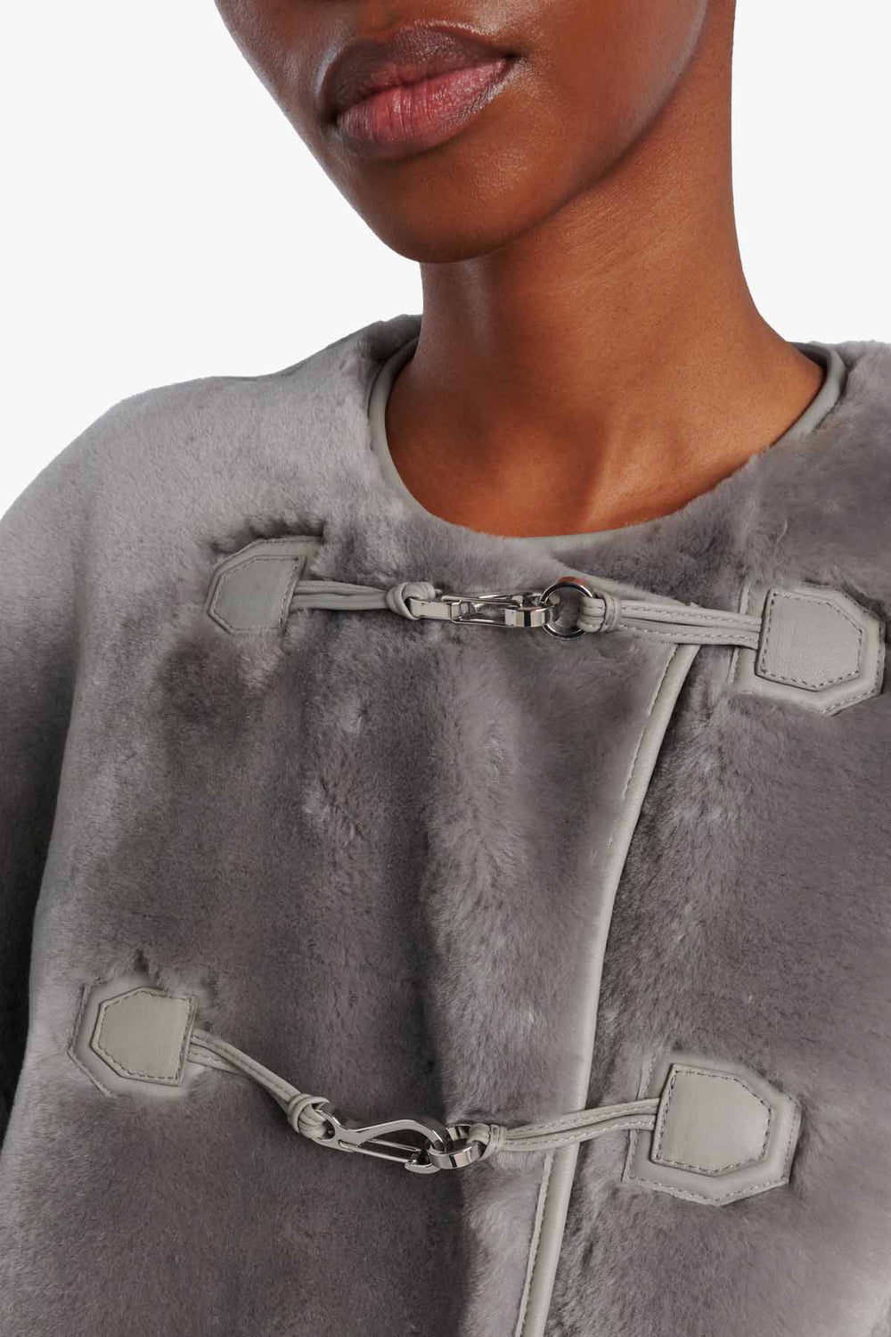 Plush Shearling Clasp Jacket