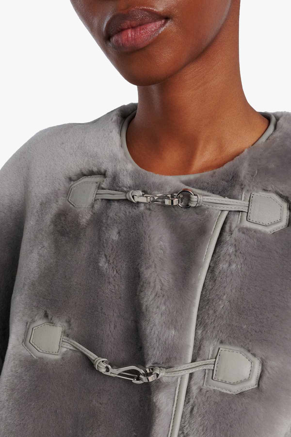 Plush Shearling Clasp Jacket