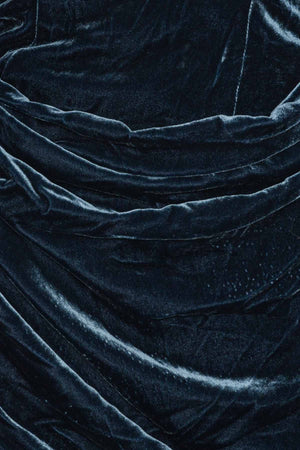 Silk Velvet Slit Dress