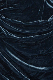 Silk Velvet Slit Dress