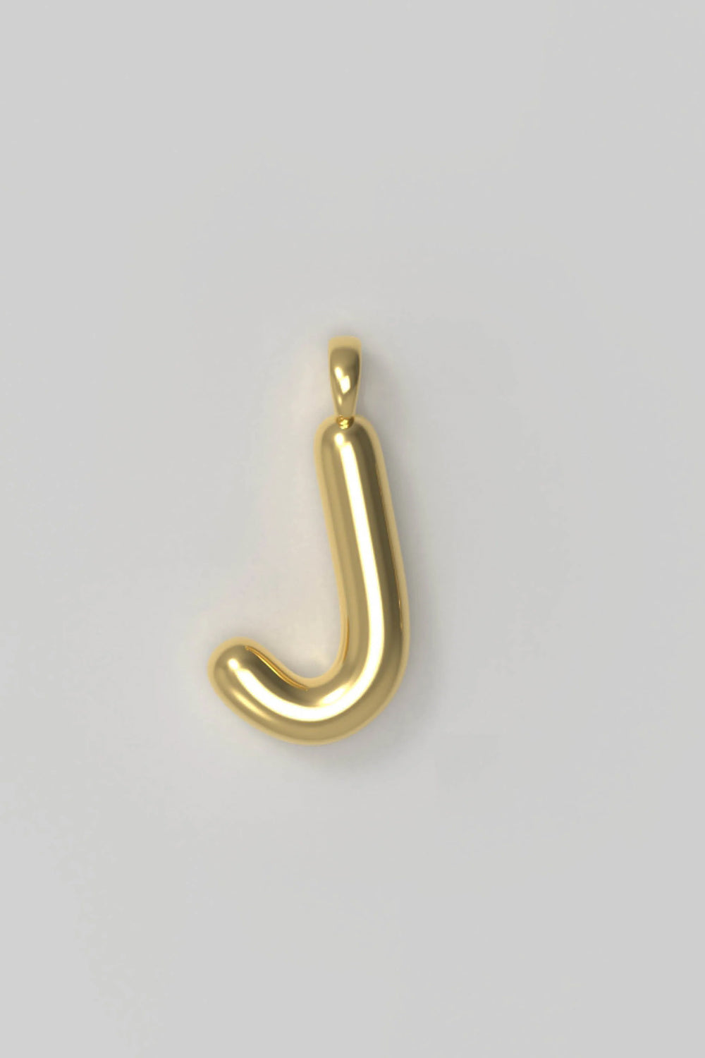 Letter charm Large J - gold plated