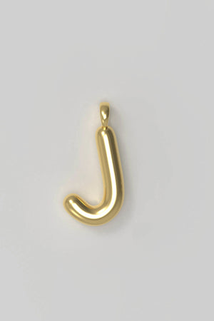 Letter charm Large J - gold plated