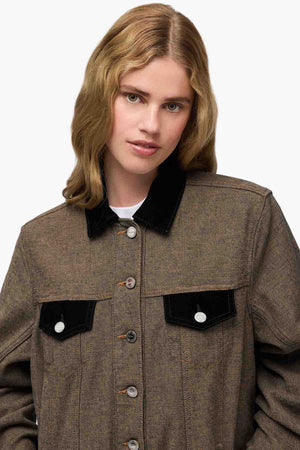 Neppy Denim A-Line Overshirt
