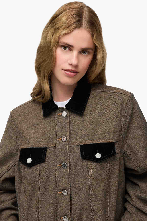 Neppy Denim A-Line Overshirt