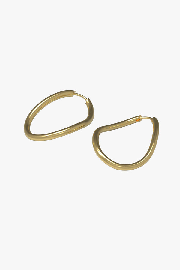 Thorn Hoop Oval - gold plated