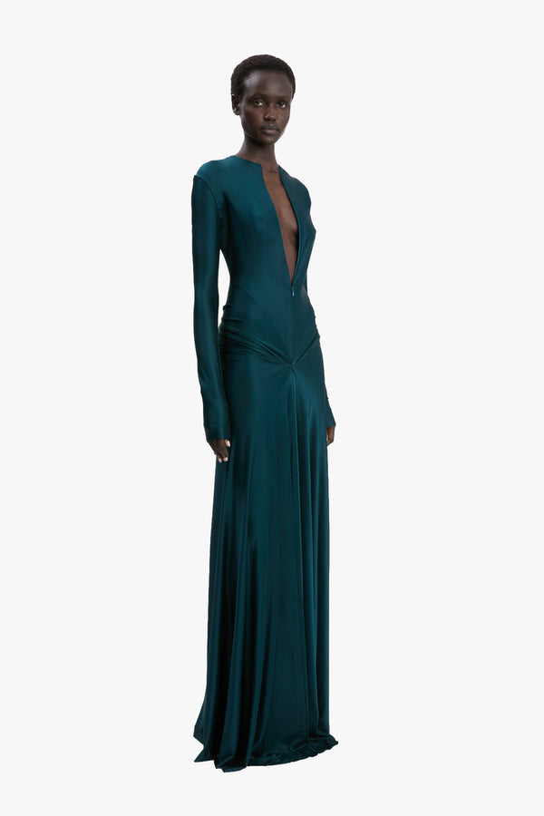 Long Sleeve Cut-Out Gown
