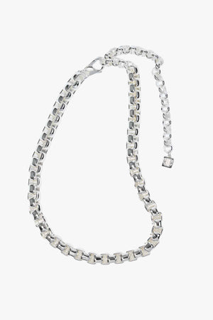 Big Box Chain Necklace Silver