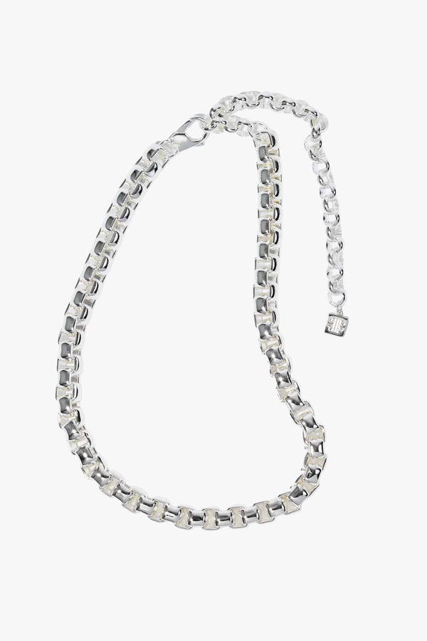 Big Box Chain Necklace Silver
