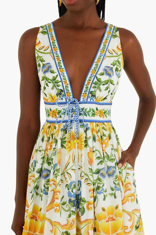 Emily Floral Tapestry Midi Dress