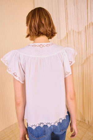 Effie Flutter Sleeve Top