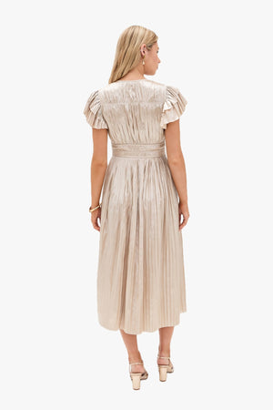 Patrice Flutter Sleeve Midi Dress