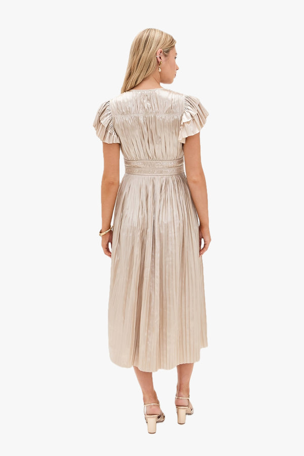 Patrice Flutter Sleeve Midi Dress