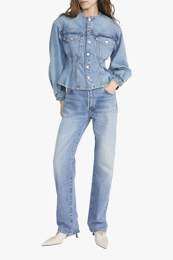 The Nipped Collarless Jacket