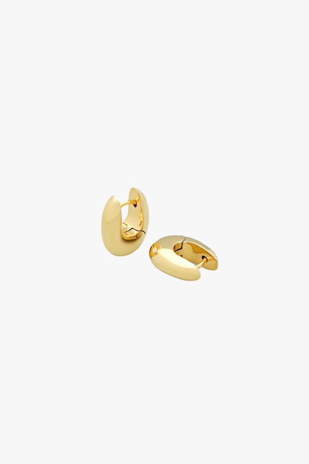 Pebble Hoops Small Gold