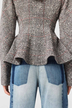 Speckled Peplum Jacket