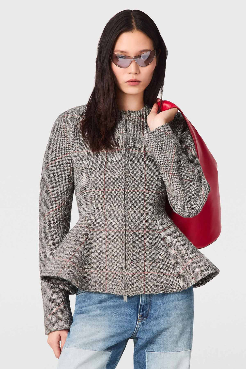 Speckled Peplum Jacket
