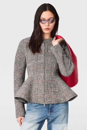 Speckled Peplum Jacket