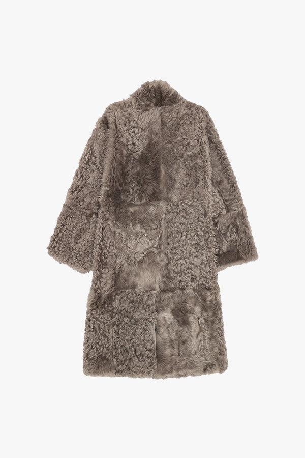 Long Hair Shearling Coat