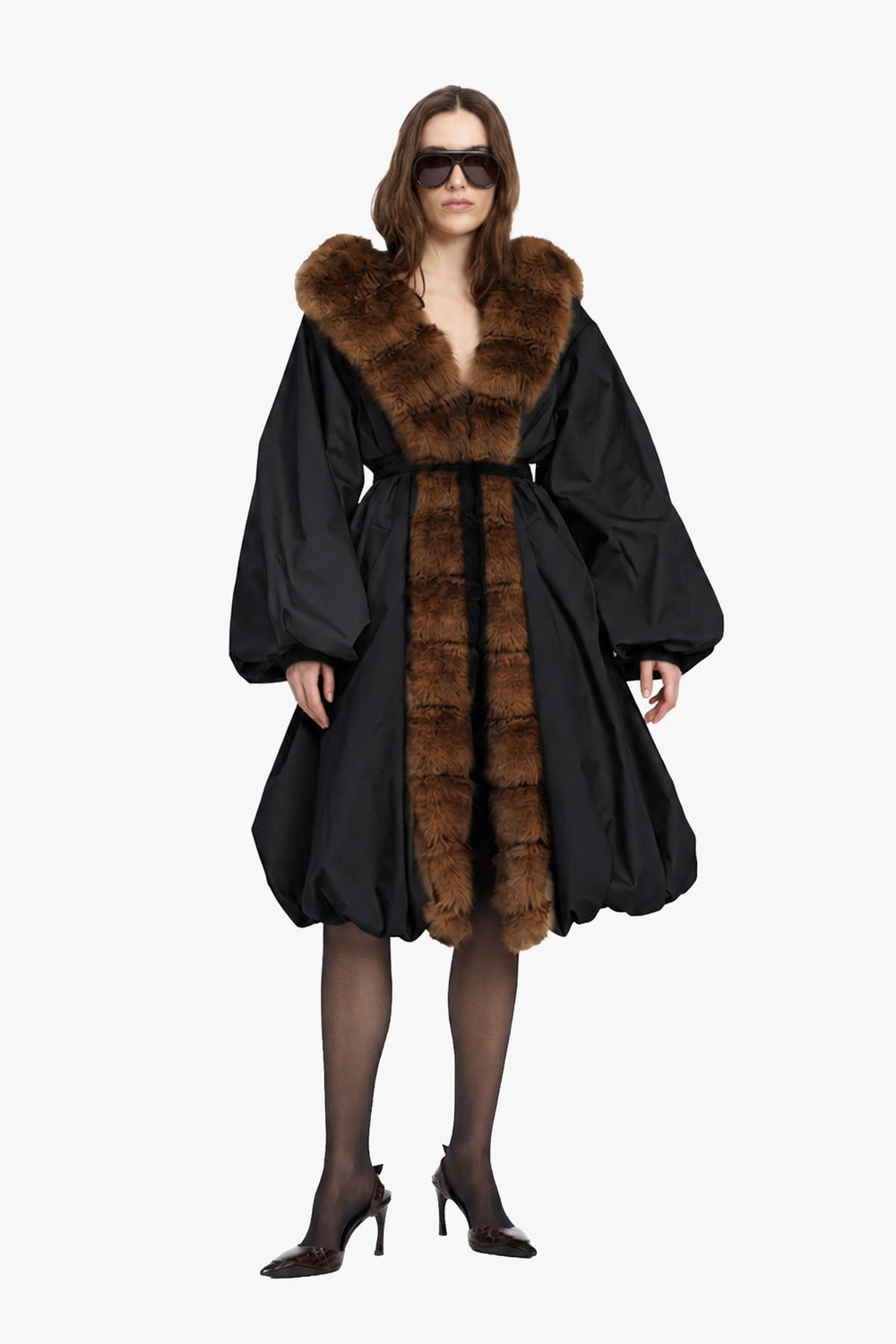 Faux Fur Collar Coat