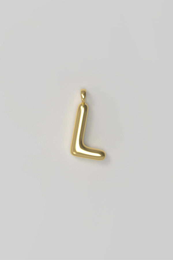 Letter charm Small L - Gold plated