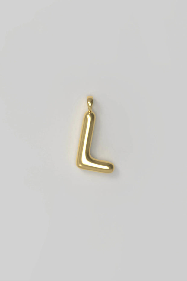Letter charm Small L - Gold plated