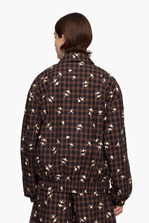 Yarn Dyed Check Flower Bomber