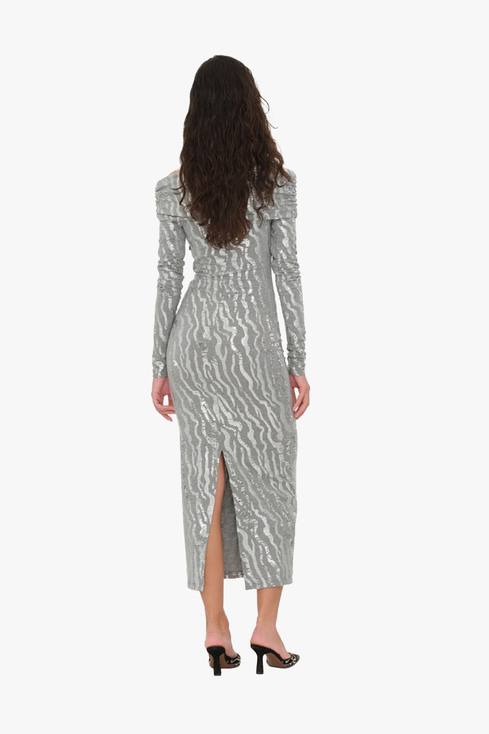 Stretch Sequin Midi Dress