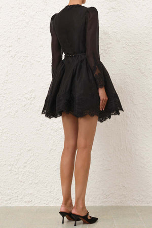 Hypnotic Lace Trim Mini Dress