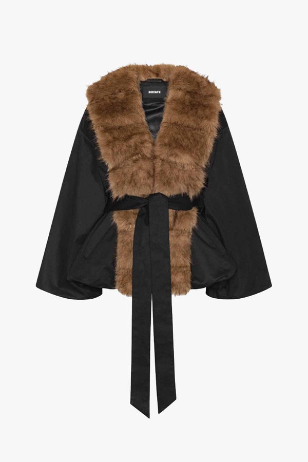 Faux Fur Collar Jacket