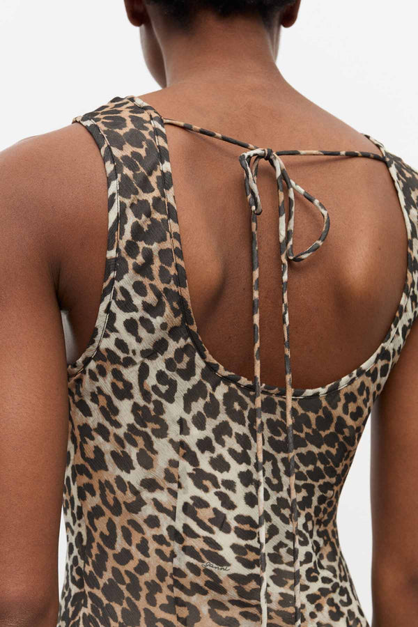 Printed Viscose Chiffon Maxi Dress