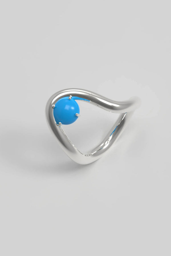 Band Ring II Turquoise Silver