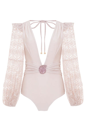 Seashell Lycra Long Sleeve Swimsuit