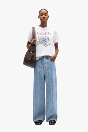 Structured Denim Double Fly Baggy Jeans